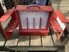 1960’s Retro Travelling Decanter Tantalus Picnic Cabinet Box Cupboard