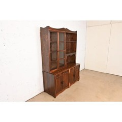 Don Shoemaker Studio Cocobolo Rosewood Breakfront Bookcase Cabinet, Circa 1970s