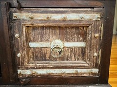 Solid mahogany wood with reclaimed doors credenza cabinet