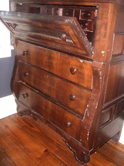 Antique Mahogany Empire BUTLER DESK DRESSER Chest American 1880