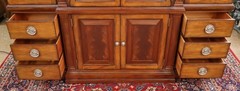 Ethan Allen Newport Collection Mahogany Bookcase China Cabinet Breakfront