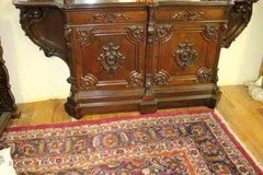 Antique Renaissance Revival Rosewood Etagere Hall Stand Bar