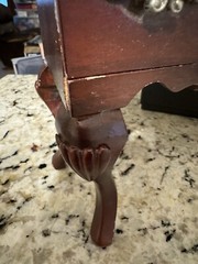Antique Vintage Mahogany Salesman Sample Miniature Highboy Chest Clam Shell Rare