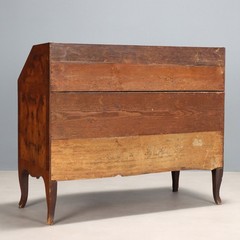 Antique Baroque Flap Cabinet Walnut Poplar XVIII Century Original
