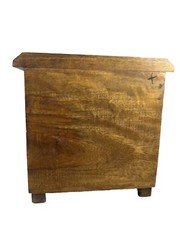 Mini Painted Cabinet Organizer – Wood And Ceramic Colorful – Missing Drawer – E