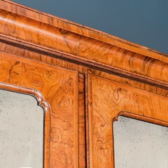 Queen Anne Trumeau Antique Walnut Oak United Kingdom Circa 1705 Original