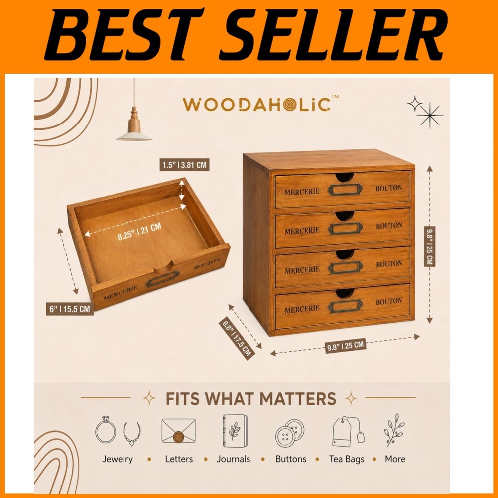 Space-Saving Wood Organizer for Crafts & Supplies