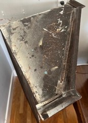 Antique Oak Inlay Hanging Corner Cupboard