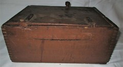 ANTIQUE COUNTRY PRIMITIVE KIMBALLS STOVE POLISH MA USA WOOD BOX CABINET CUPBOARD