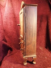SMALL LITTLE VINTAGE HANDMADE DECORATED WOOD CUPBOARD FOLK ART SWEDEN SWEDISH