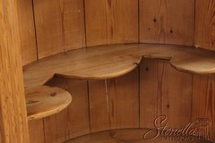 L73540: Chippendale Scrub Pine Corner Cupboard China Cabinet