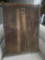 Antique Oak Apothecary cabinet furniture Porcelain Knob