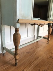 Antique China Cabinet – Glass – CUSTOM FRENCH-STYLE RESTORED