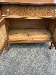 Antique Vintage Oak Dry Sink / Wash Cabinet