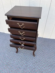 67863 Antique Mahogany Sheet Music Cabinet with Carved Cabriole Legs