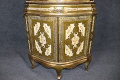 Florentine Italian Gilded and Paint Decorated Corner Cabinet Cupboard 1930s