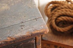 c.1900s Antique Primitive 25″ Desktop Tool Stationery File Cabinet Vtg 7 Drawers