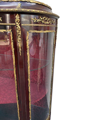 67000 Louis XV Bow Glass Curio China Cabinet with Bronze Ormalu