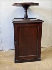 Antique bar waiter liquor cabinet wine cooler mahogany 1800s server rotates bar