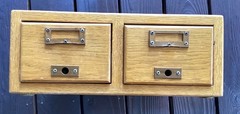 Vintage Oak Library Card Catalog By Gaylord Bros (Please Read Description)
