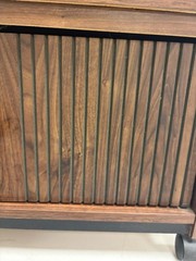 Mid Century Modern Rolling Bar Cart Cabinet Server Expanding Shelf Storage