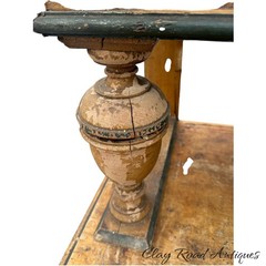antique French country step back pine cupboard cabinet original paint decoration