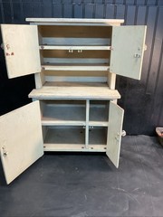 Vintage 1930s Children’s Wood Hoosier Kitchen Cabinet Hutch Salesman Sample