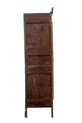18TH CENTURY CARVED FRENCH YEW AND CHESTNUT ARMOIRE
