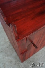 LF60777: Shaker Style Country Red Painted Finish Hutch