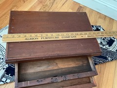 Antique Apothecary Wooden Cabinet Box with Multiple drawers Brass Hardware