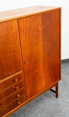 Mid Century Danish Modern Credenza Sideboard 4 Drawers Teak Oak Mcm Denmark Mcm