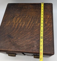 Antique OSM Yawman Erbe Labor Saving Office 2 Drawer Wood Oak FIle Card Catalog