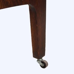 RJ Horner (attr.) Figural Oak Server, Griffins & Full Serpentine Glass