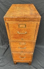 Beautiful Antique Paneled Oak File Cabinet Globe Sectional Stacking Cabinet 51″H