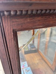 c1890 vintage oak glass floor country store case 42” w x 40” h x 24” Glass Doors