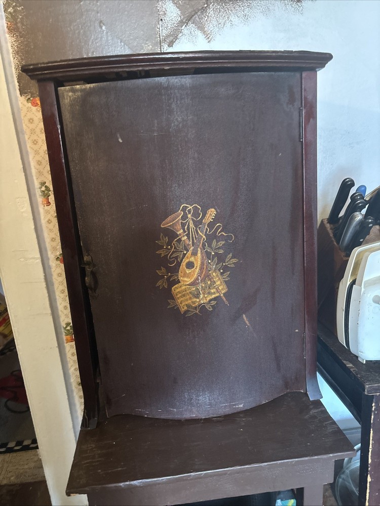 Antique Mahogany Music Cabinet