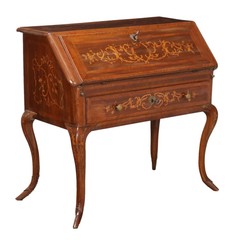 Antique 18th Cent. Walnut Desk Drawers Inlaid Drawers Original Italy Collectors