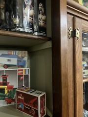 Large upright display cabinet country Store style 100” h x 79” w x 20 & 16” deep