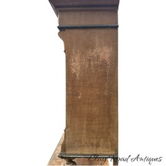 antique French country step back pine cupboard cabinet original paint decoration