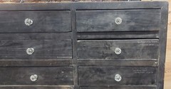 1930’s Custom Made Electronics Store Multi Drawer Wood Cabinet GS00718