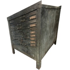 Antique Steel Printer’s Typeset Cabinet GA20717