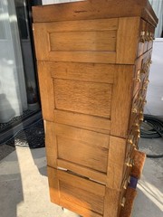 Antique Oak Wood Yawnan and Erne Mfg Co. Stacking Cabinet 28 Index File Drawers
