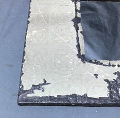 VTG Shabby 11″ Sq. Photo 4×6 Tin Ceiling Mirror Picture Frame Old 1706-25B