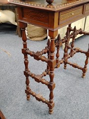 Syrian Style Marquetry Cabinet On Table