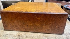 Vintage Wood Shaw Walker Card Catalog 2 Drawer Tiger Oak Library File Cabinet