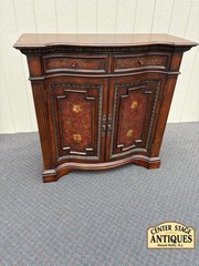 67704 Elegant Traditional Wood Storage Cabinet with Decorative Panels