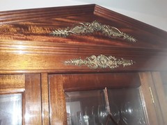 ANTIQUE FRENCH EMPIRE EXCLUSIVE CHINA CABINET MAHOGANY CIRCA 1890s