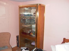 John Stuart Maple Brass Glass Tall D-shape Vitrine/Display cabinet case Michigan
