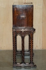 LOVELY ORNATELY CARVED 18TH CENTURY SPANISH CABINET ON STAND WITH HIDDEN STORAGE