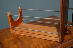 Antique Apothecary Cabinet Ledger Book Holder Vintage Wood drawer File Cabinet